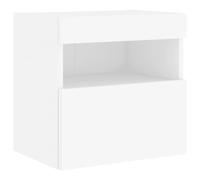 vidaXL Mueble de TV de Pared con Luces LED Blanco 40x30x40 cm