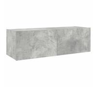 vidaXL Mueble de TV de Pared con Luces LED Gris hormigón 100x35x31 cm