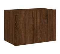 vidaXL Mueble de TV de Pared con Luces LED marrón Roble 60x35x41 cm