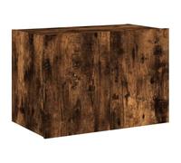 vidaXL Mueble de TV de Pared con Luces LED Roble Ahumado 60x35x41 cm
