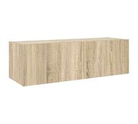 vidaXL Mueble de TV de Pared con Luces LED Roble Sonoma 100x35x31 cm