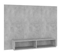 vidaXL Mueble de TV de Pared Soporte Mobiliario Armario Aparador Salón Sala de Estar Dormitorio Decoración Contrachapada Gris Hormigón 120x23,5x90 cm