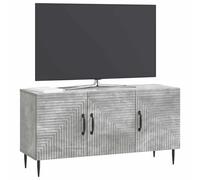 vidaXL Mueble de TV Gris Hormigón 99 x 34,5 x 50 cm, Mueble para Sala, bajo Vintage, Consola rectángulo, Estante para TV, gabinete Compacto con Puertas