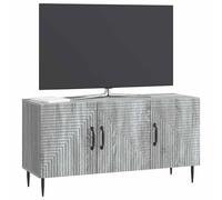 vidaXL Mueble de TV Gris Sonoma 99 x 34,5 x 50 cm Madera de Ingeniería, Mueble para Sala, bajo Vintage, Consola rectángulo, Estante para TV, gabinete Compacto con Puertas