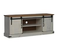 vidaXL Mueble de TV Halden 2 Puerta correderas Blanco 150x40x60 cm, Soporte de TV, Mueble de TV, Consola de TV, aparador de TV, Mueble Multimedia