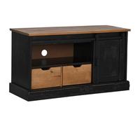 vidaXL Mueble de TV Halden con Puerta corredera Negro 110x40x60 cm