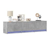 vidaXL Mueble de TV Hormigón 165 x 34 x 40 cm Madera de ingeniería, Sala de Estar, Rectangular, Almacenamiento Amplio, disposiciones Flexibles, Asientos cómodos, Ideas Decorativas Elegantes