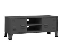 vidaXL Mueble de TV Industrial Aparador Armario Auxiliar Soporte Consola Cajón Sala Estante Almacenaje Mueble Salón Metal Antracita
