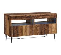 vidaXL Mueble de TV LED HAARLEM 81 x 35 x 43 cm Madera Envejecida