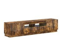 vidaXL Mueble de TV LED HOORN 3 uds. Roble Ahumado