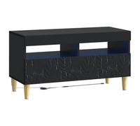 vidaXL Mueble de TV LED Negro Madera de ingeniería