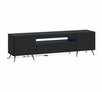 vidaXL Mueble de TV LED Negro Madera de ingeniería