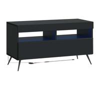 vidaXL Mueble de TV LED Negro Madera de ingeniería