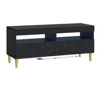 vidaXL Mueble de TV LED Negro Madera de ingeniería
