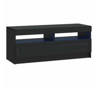 vidaXL Mueble de TV LED Negro Madera de ingeniería