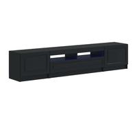 vidaXL Mueble de TV LED Utrecht 3 uds. Negro Madera de ingeniería