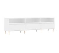 vidaXL Mueble de TV Madera contrachapada Blanco 150x30x44,5 cm, Soporte de TV, Banco de TV, Muebles para Equipos de música, aparador de TV