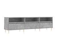 vidaXL Mueble de TV Madera contrachapada Gris hormigón 150x30x44,5 cm, Soporte de TV, Banco de TV, Muebles para Equipos de música, aparador de TV
