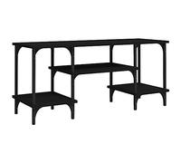 vidaXL Mueble de TV Madera contrachapada Negro 102x35x45,5 cm