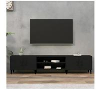 vidaXL Mueble de TV Madera contrachapada Negro 180x31,5x40 cm