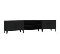 Mueble De Tv Madera Contrachapada Negro 180x31,5x40 Cm Vidaxl