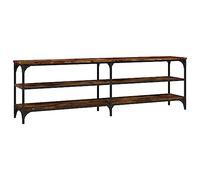 vidaXL Mueble de TV Madera contrachapada Roble Ahumado 160x30x50 cm