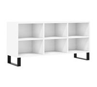 vidaXL Mueble de TV Madera de ingeniería Blanco 103,5x30x50 cm, Soporte de TV, Banco de TV, Muebles para Equipos de música, aparador de TV