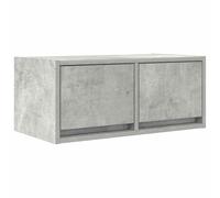 vidaXL Mueble de TV Madera de ingeniería Gris hormigón 60x31x25,5 cm, Banco de TV, Mueble de Alta fidelidad, Centro de Entretenimiento, aparador de TV
