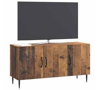 vidaXL Mueble de TV Madera Envejecida 99 x 34,5 x 50 cm, Mueble para Sala, bajo Vintage, Consola rectángulo, Estante para TV, gabinete Compacto con Puertas