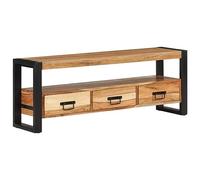 Mueble de TV madera maciza de acacia 120x30x45 cm