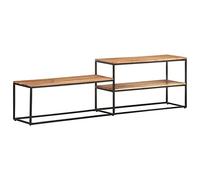 vidaXL Mueble de TV Mesa Soporte Armario Aparador Estante Salón Sala de Estar Decoración Entretenimiento Moderno 180x30x50 cm Madera Maciza de Acacia