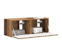 vidaXL Mueble de TV Montado en la Pared 2 pcs Madera Vieja, Muebles de Sala, solución Moderna de Almacenamiento, estantes montados en Pared, Centro de Entretenimiento Funcional