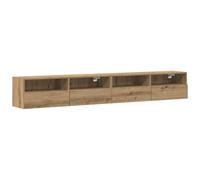 vidaXL Mueble de TV Montado en la Pared 2 uds. Roble Artisan | Montones de espacio para tu tele y decoraciones, Un estilo moderno que se adapta a cualquier decoración,