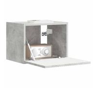 vidaXL Mueble de TV Montado en la Pared Concreto 60 x 31 x 29.5 cm, Muebles de Sala, solución Moderna de Almacenamiento, estantes montados en Pared, Centro de Entretenimiento Funcional