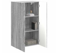 vidaXL Mueble de TV Montado en la Pared Gris Sonoma 59,5 x 31 x 100 cm, Organizador de Sala de Estar, Mueble Moderno de Pared, Amplias Soluciones Multimedia, Centro de Entretenimiento Chido, Estantes