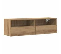 vidaXL Mueble de TV de Pared Roble Artisan 100 x 30 x 30 cm Madera Ingienería. Solución Moderna de Almacenamiento para la Sala de Estar. Mueble montado, Unidad Rectangular, estantería, Muebles de INT