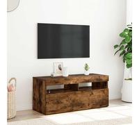 vidaXL mueble de TV muebles de TV armario de TV mueble de TV con luces LED armario de TV con luces LED soporte para TV armario para equipos de aparador armario auxiliar armario