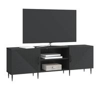 vidaXL Mueble de TV Negro 150 x 31 x 50 cm Madera de Ingeniería, Mueble Vintage para Sala, Armario, Soporte Rectangular, almacena tu Media, Patas cónicas, ¡Organiza tu hogar