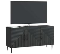 vidaXL Mueble de TV Negro 99 x 34,5 x 50 cm Madera de Ingeniería, Mueble para Sala, bajo Vintage, Consola rectángulo, Estante para TV, gabinete Compacto con Puertas