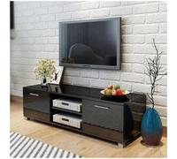vidaxl Mueble de TV negro brillo 120x40,5x35 cm