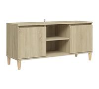 vidaXL Mueble de TV Patas Soporte Mobiliario Aparador Estante Salón Sala de Estar Dormitorio Decoración Roble Sonoma 103,5x35x50cm Madera Maciza
