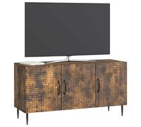 vidaXL Mueble de TV Roble Ahumado 99 x 34,5 x 50 cm, Mueble para Sala, bajo Vintage, Consola rectángulo, Estante para TV, gabinete Compacto con Puertas