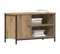 vidaXL Mueble de TV Artisan Oak Centro de Entretenimiento 80 x 40 x 50 cm Madera reingeniería y Acero Muebles Modernos con Mucho Espacio de Almacenamiento para la Sala de Estar Soporte para exhibir