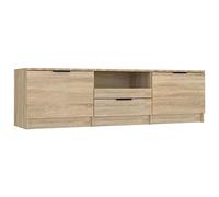 vidaXL Mueble de TV Aparador Armario Estante Soporte Mobiliario Salón Sala de Estar Dormitorio Madera Contrachapada Roble Sonoma 140x35x40 cm