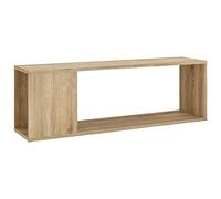 vidaXL Mueble de TV Soporte Mobiliario Aparador Armario Estante Salón Sala de Estar Dormitorio Decoración Contrachapada Color Roble Sonoma 100x24x32cm