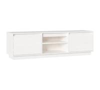 Mueble De Tv Madera Maciza De Pino Blanco 140x35x40 Cm Vidaxl