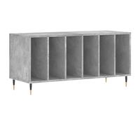 vidaXL Mueble Discos Madera contrachapada Gris hormigón 100x38x48 cm