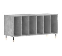vidaXL Mueble para discos Madera contrachapada Gris hormigón 100x38x48 cm