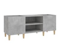 vidaXL Mueble Discos Madera contrachapada Gris hormigón 121x38x48 cm