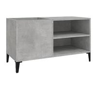 vidaXL Mueble Discos Madera contrachapada Gris hormigón 84,5x38x48 cm